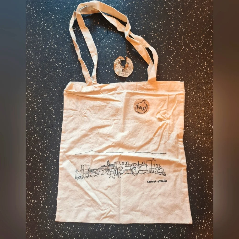 Reusable Grocery Bag Tote Eco-Friendly from Granada Spain Alhambra Souvenir Gift